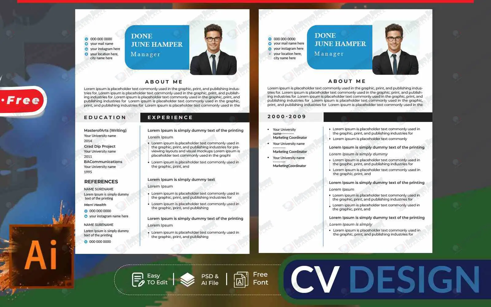 FREE - Simple Resume Templates ready to print