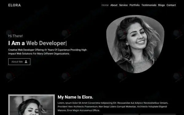 Free Personal Portfolio HTML5 Landing Page Template
